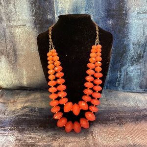 Orange beaded necklace